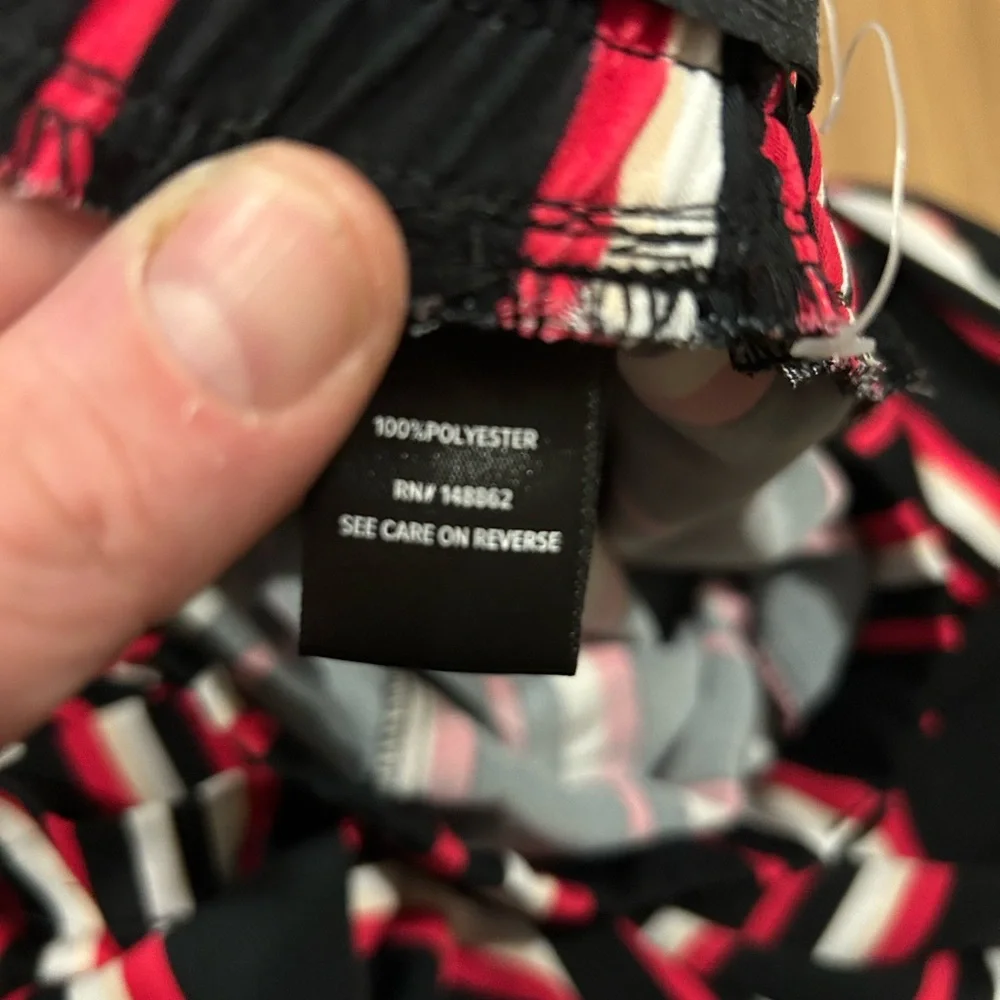 Torrid Black and Hot Pink Striped Wide Leg Dress Pants Size 5